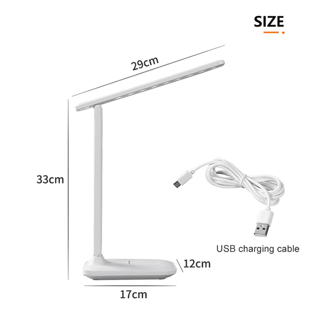 Luminária de Mesa Leitura Recarregável e Dobrável