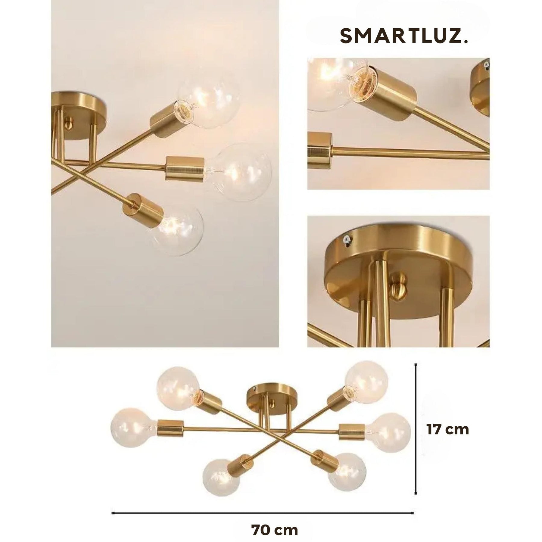 Luminária de Teto Lustre Sputnik Premium