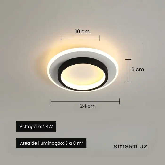 Luminária de Teto Plafon Sobrepor Circular