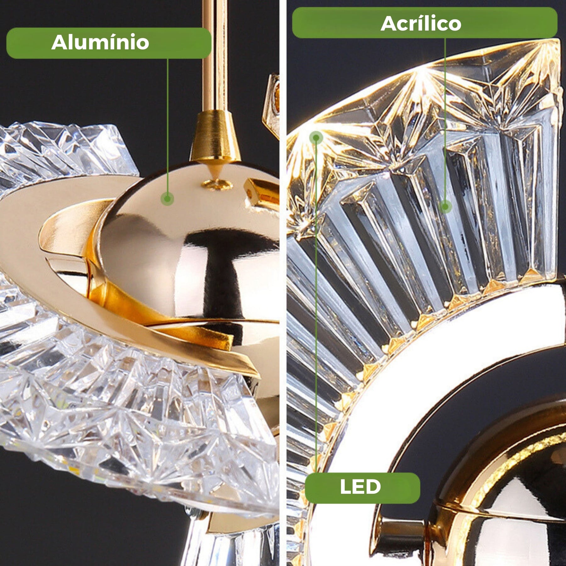 Pendente Orbit Cristal Acrílico