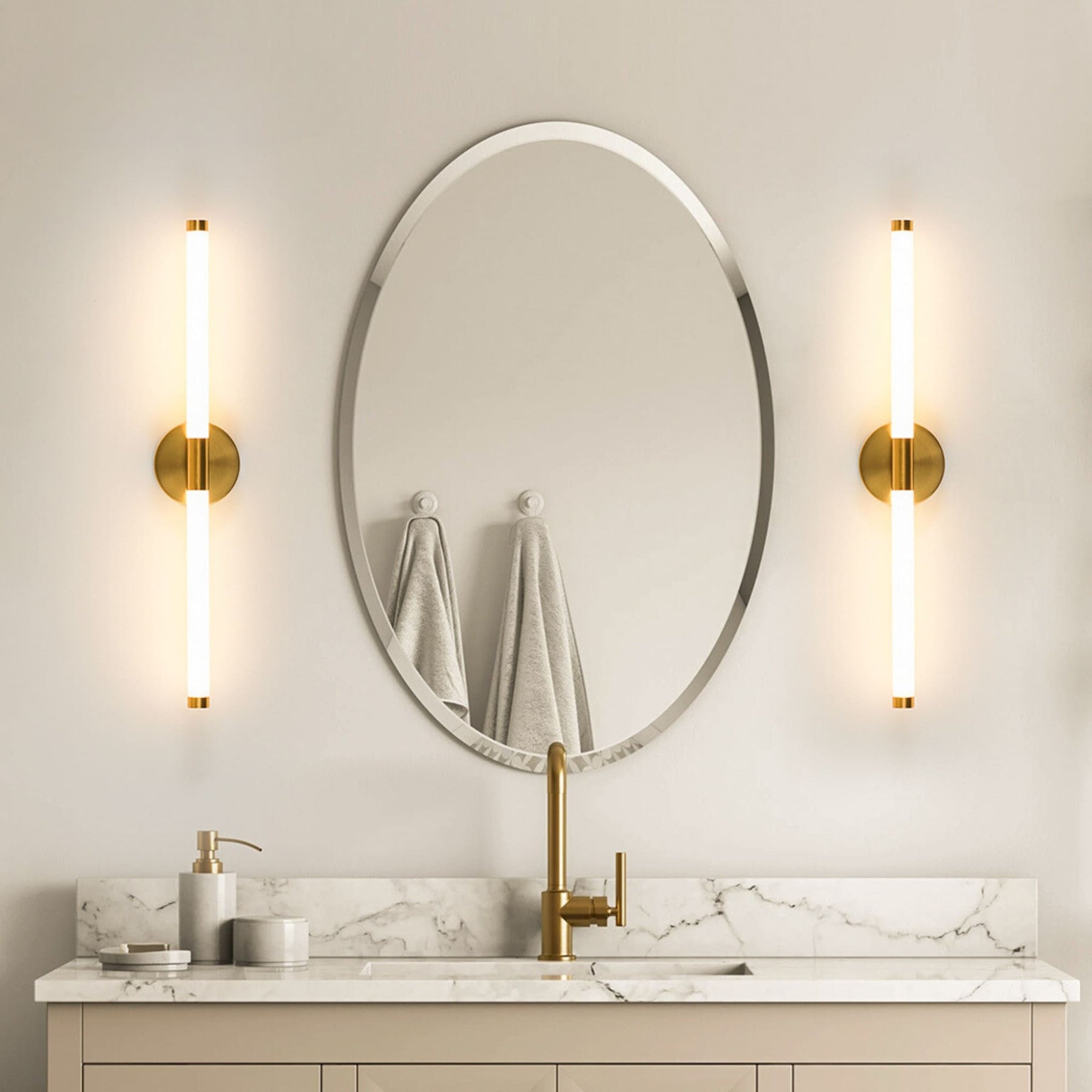 Luminária de Parede Banheiro Espelho Luxy Golden