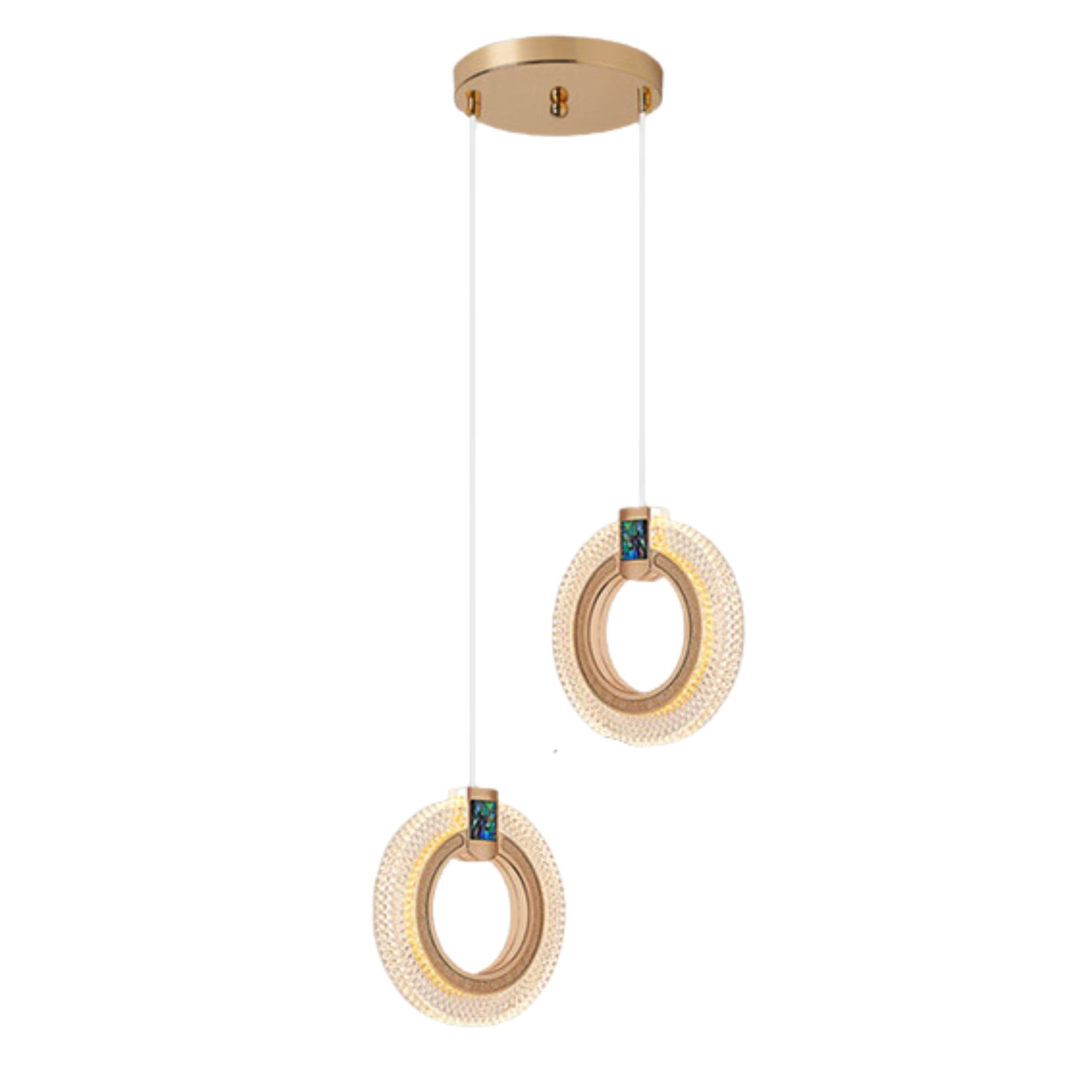Pendente Notre Duplo Cristal Circular Acrílico
