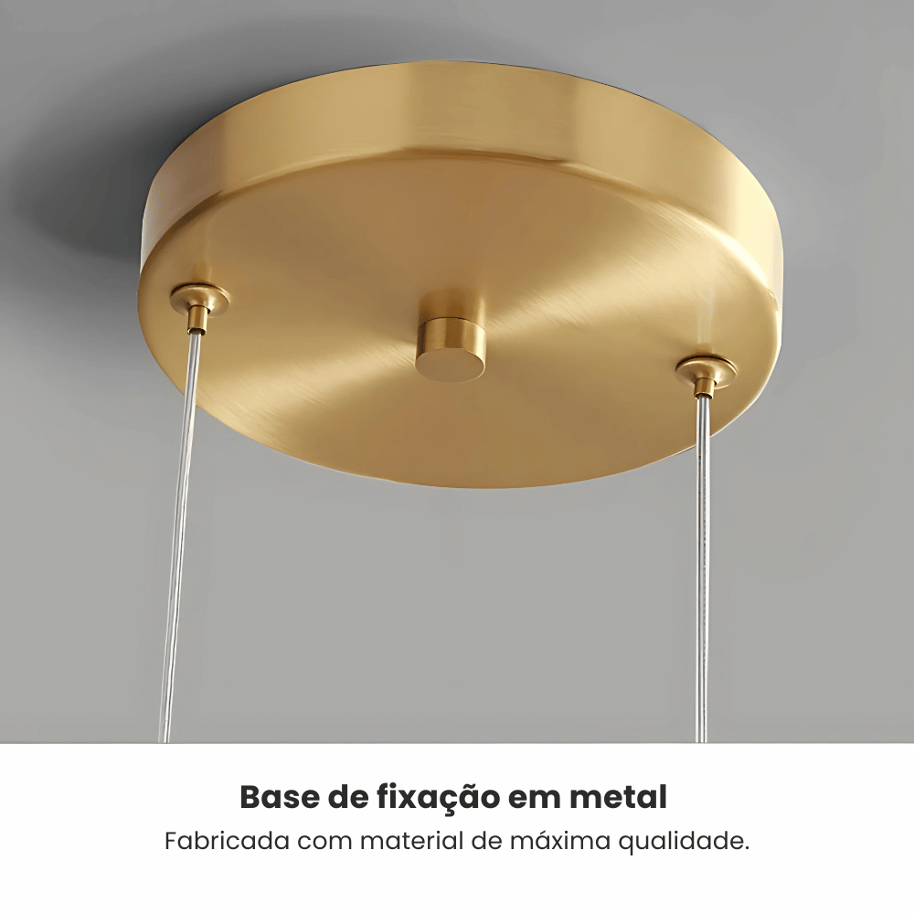 Luminária de Teto Pendente Moderno de Vidro com Led Duna 30cm