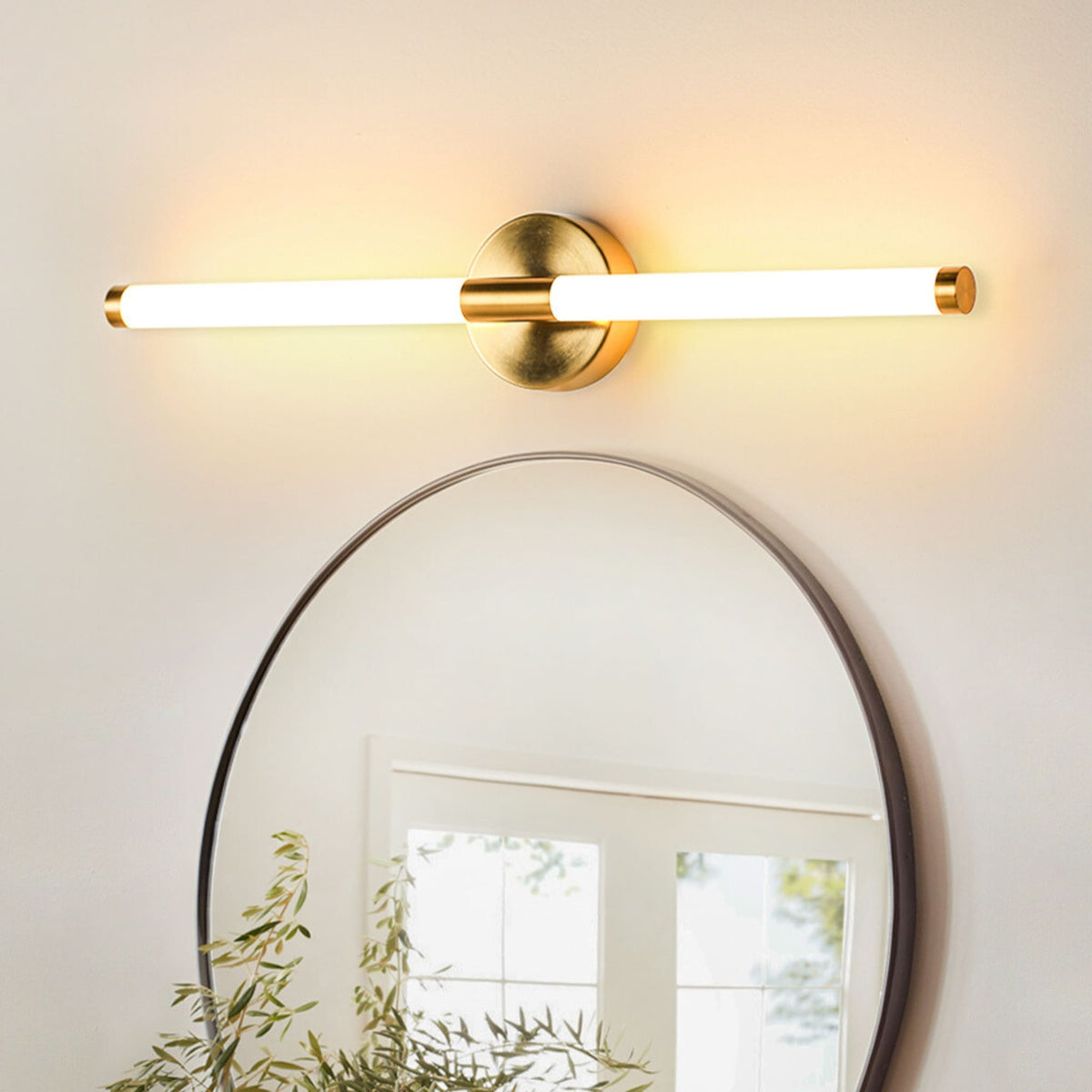 Luminária de Parede Banheiro Espelho Luxy Golden 80cm