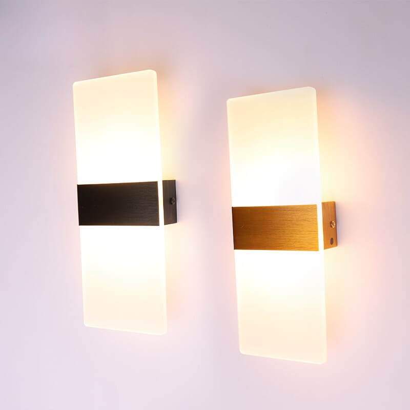 Luminária de Parede Arandela Retangular Acrílico 22x11cm