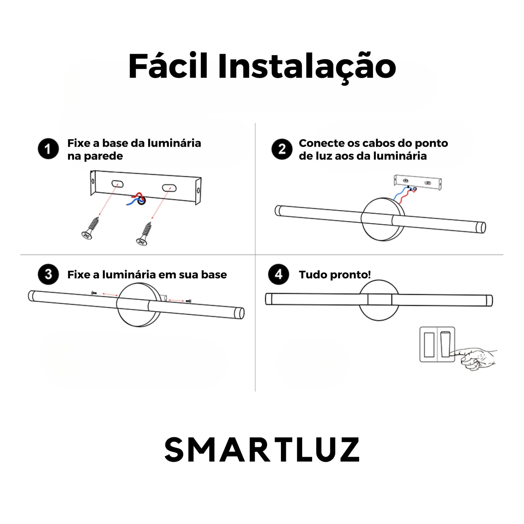 Luminária de Parede Banheiro Espelho Luxy Golden 80cm