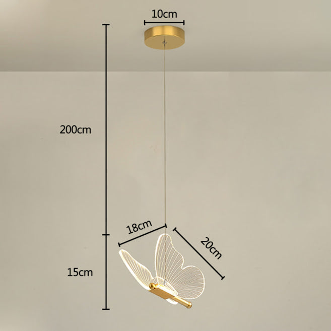 Pendente Borboleta Cristal Acrílico