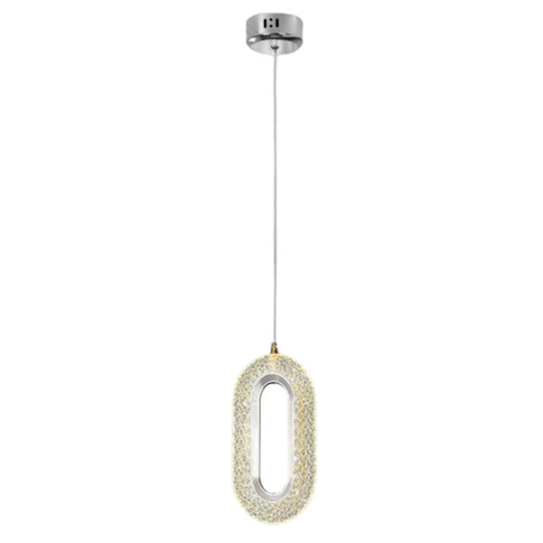 Pendente Taranto Cristal Oval Acrílico