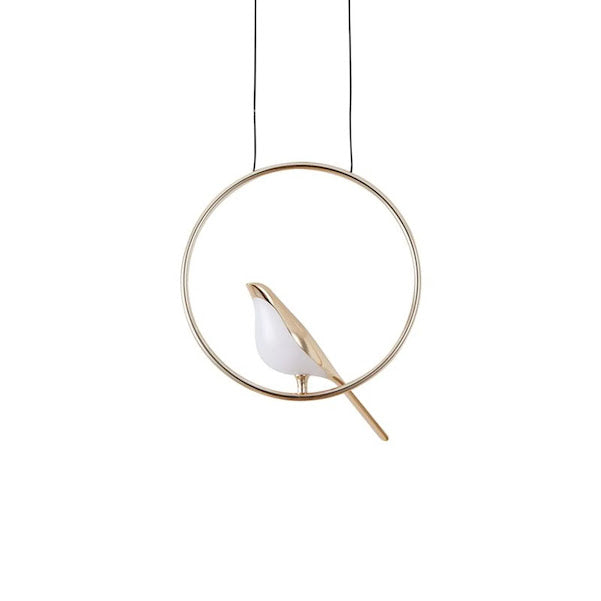 Lustre Pendente Pássaro Arco Redondo 2 Cordas