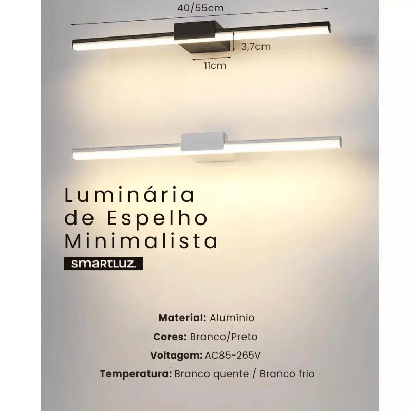 Luminária de Espelho para Banheiro Copenhague
