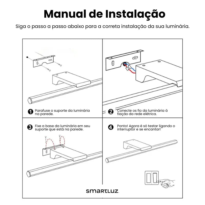 Luminária de Espelho para Banheiro Slim