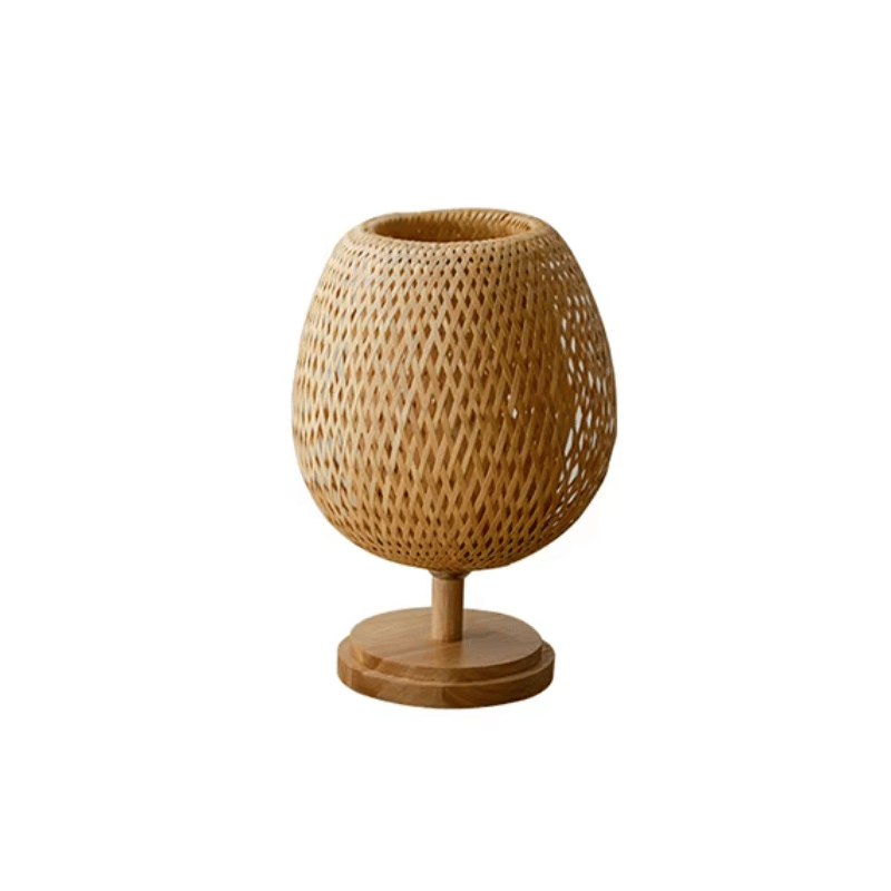 Luminária de Mesa Artesanal Bambu Ecológico Smartluz