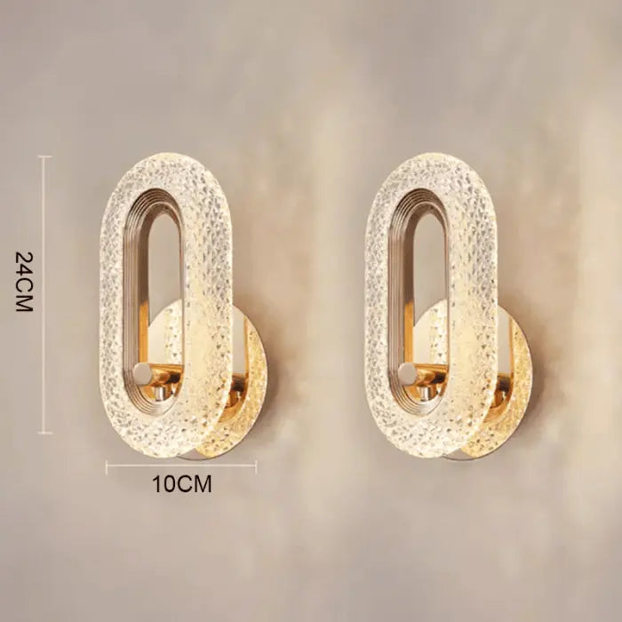 Luminária de Parede Arandela Oval Taranto Cristal Acrílico