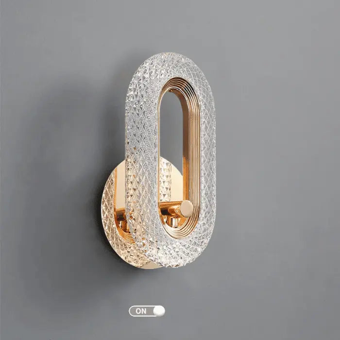 Luminária de Parede Arandela Oval Taranto Cristal Acrílico