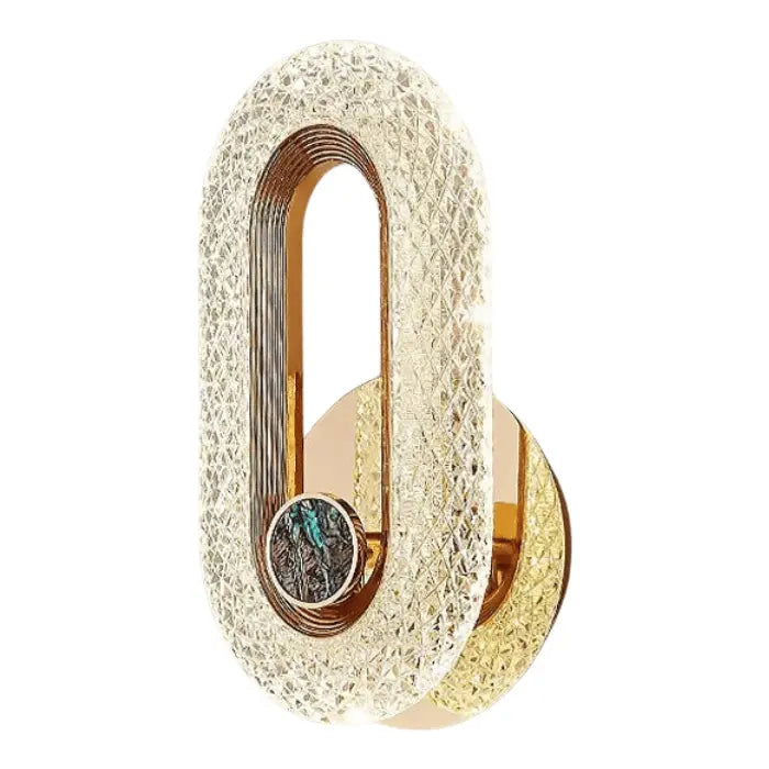 Luminária de Parede Arandela Oval Taranto Cristal Acrílico