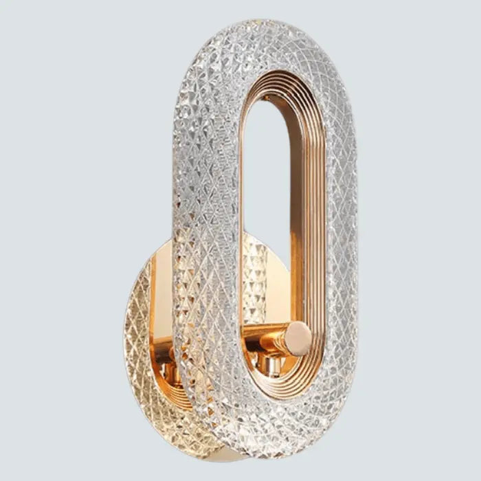 Luminária de Parede Arandela Oval Taranto Cristal Acrílico