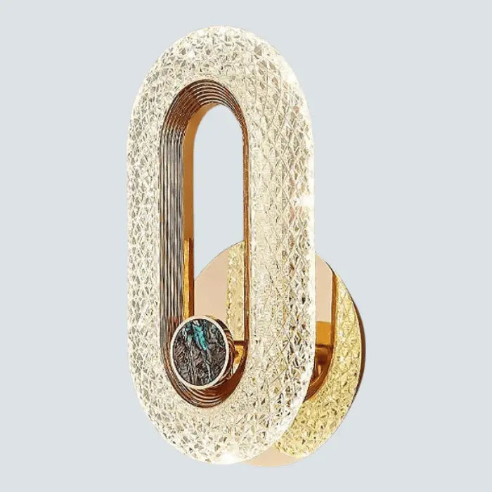 Luminária de Parede Arandela Oval Taranto Cristal Acrílico