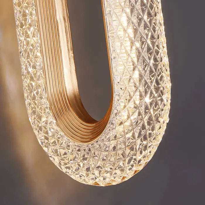 Luminária de Parede Arandela Oval Taranto Cristal Acrílico