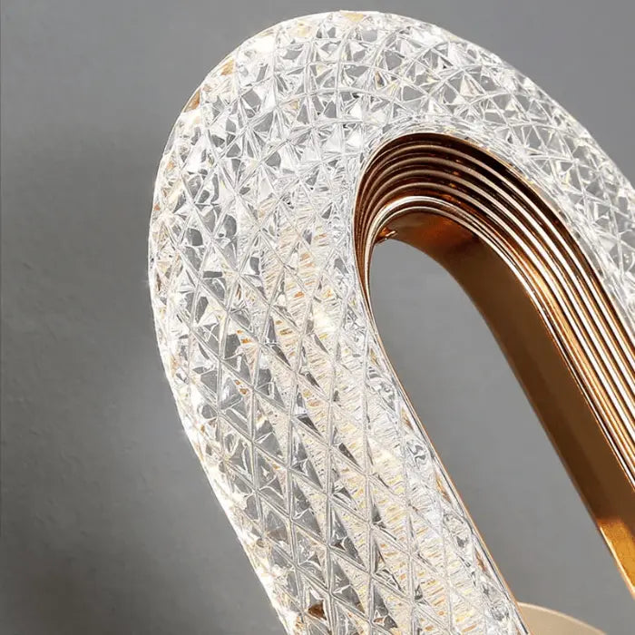 Luminária de Parede Arandela Oval Taranto Cristal Acrílico