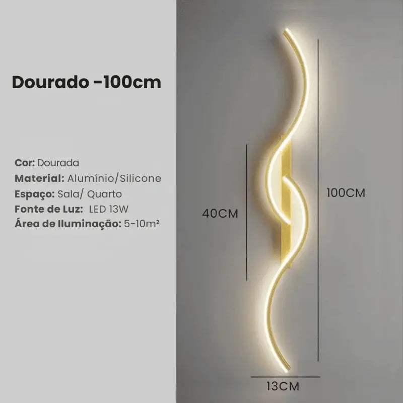 Luminária de Parede Minimalista Arandela Turin