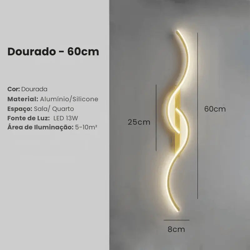Luminária de Parede Minimalista Arandela Turin