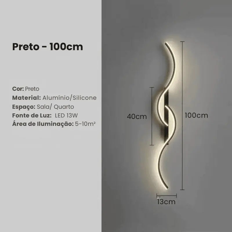 Luminária de Parede Minimalista Arandela Turin