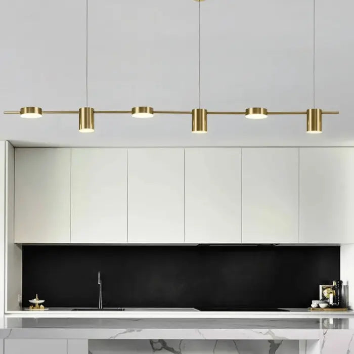 Luminária de Teto Pendente Saint Louis Metal Escovado 6 Lâmpadas