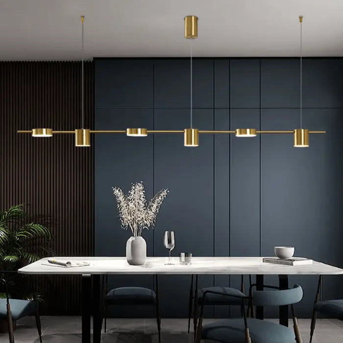 Luminária de Teto Pendente Saint Louis Metal Escovado 6 Lâmpadas