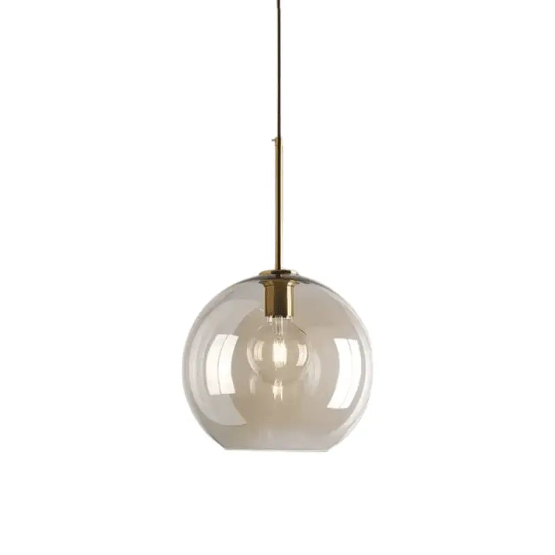 Luminária de Teto Pendente Globo Vidro Âmbar Dragon