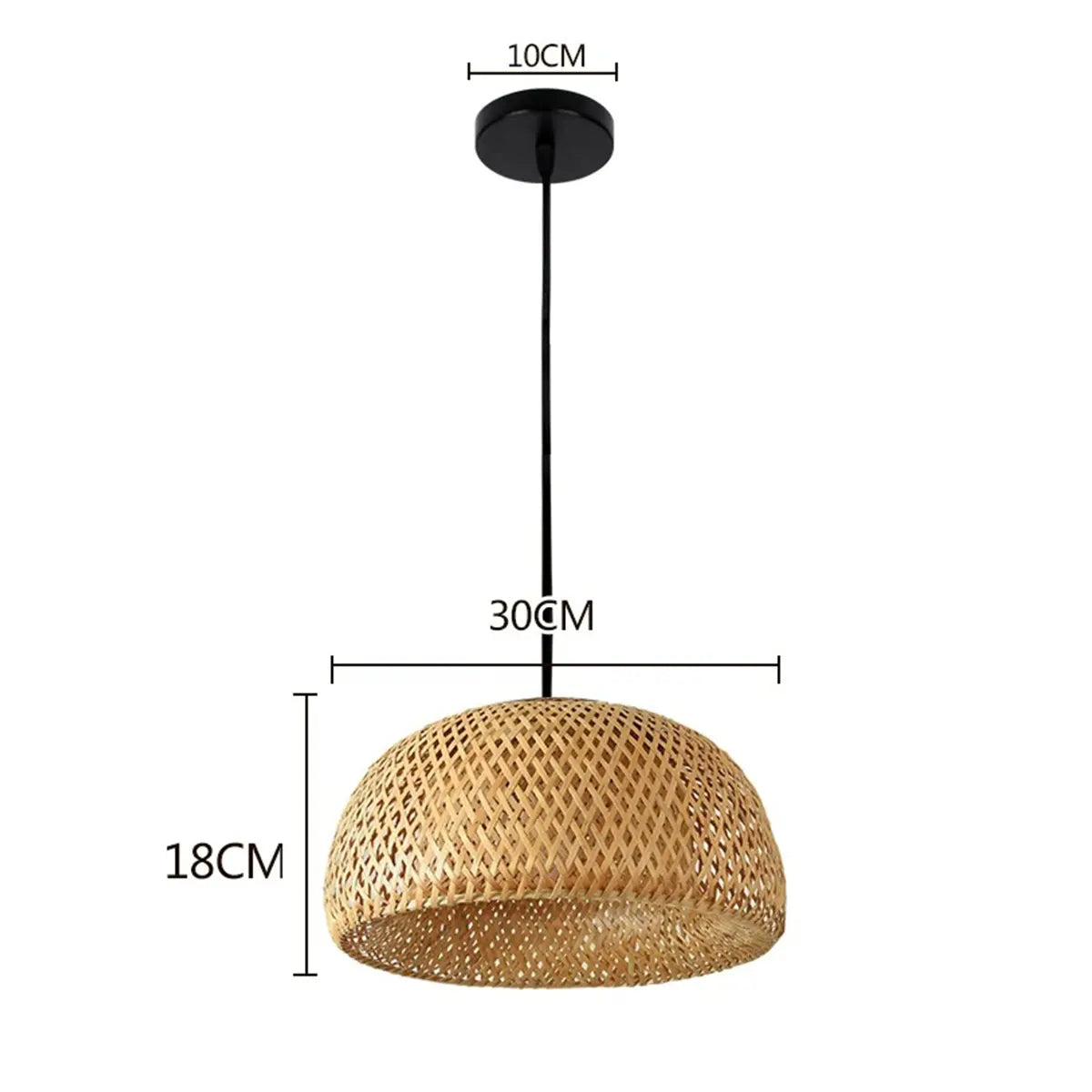 Luminária de Teto Pendente Bambu Rattan Sumatra