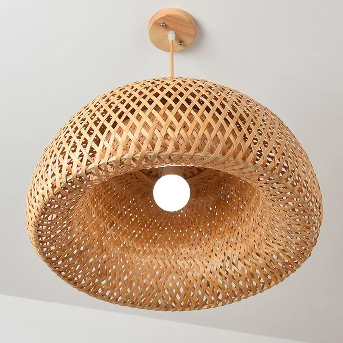 Luminária de Teto Pendente Bambu Rattan Sumatra