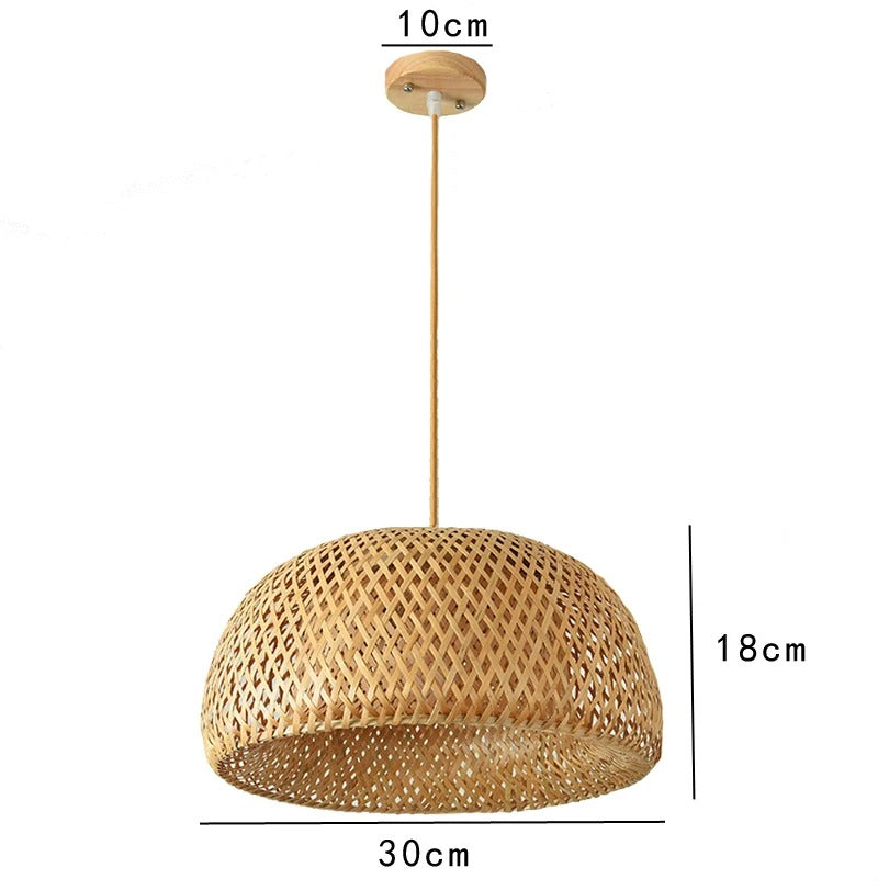 Luminária de Teto Pendente Bambu Rattan Sumatra