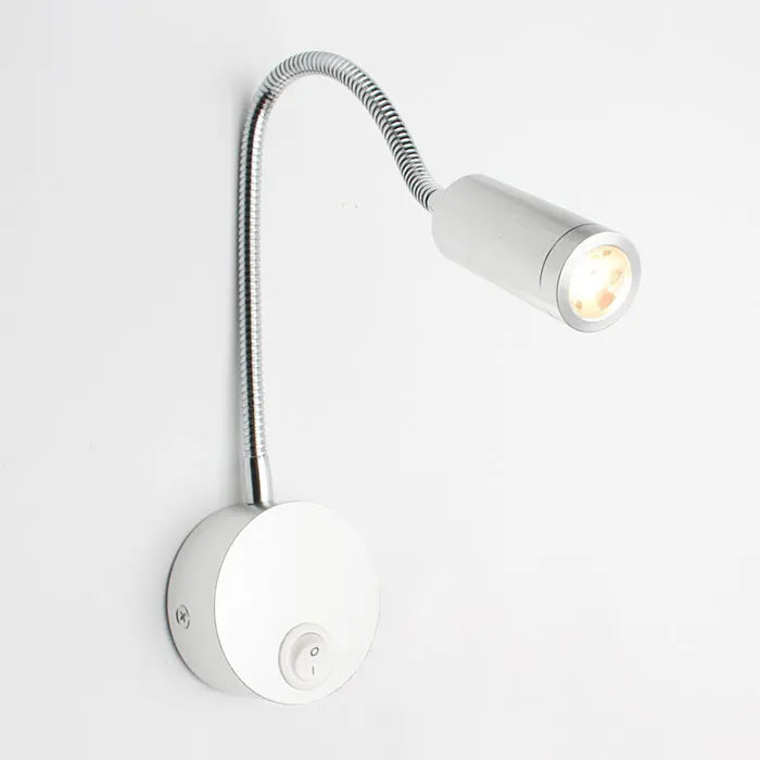 Luminária de Parede Arandela Alumínio Flexível com Interruptor e USB