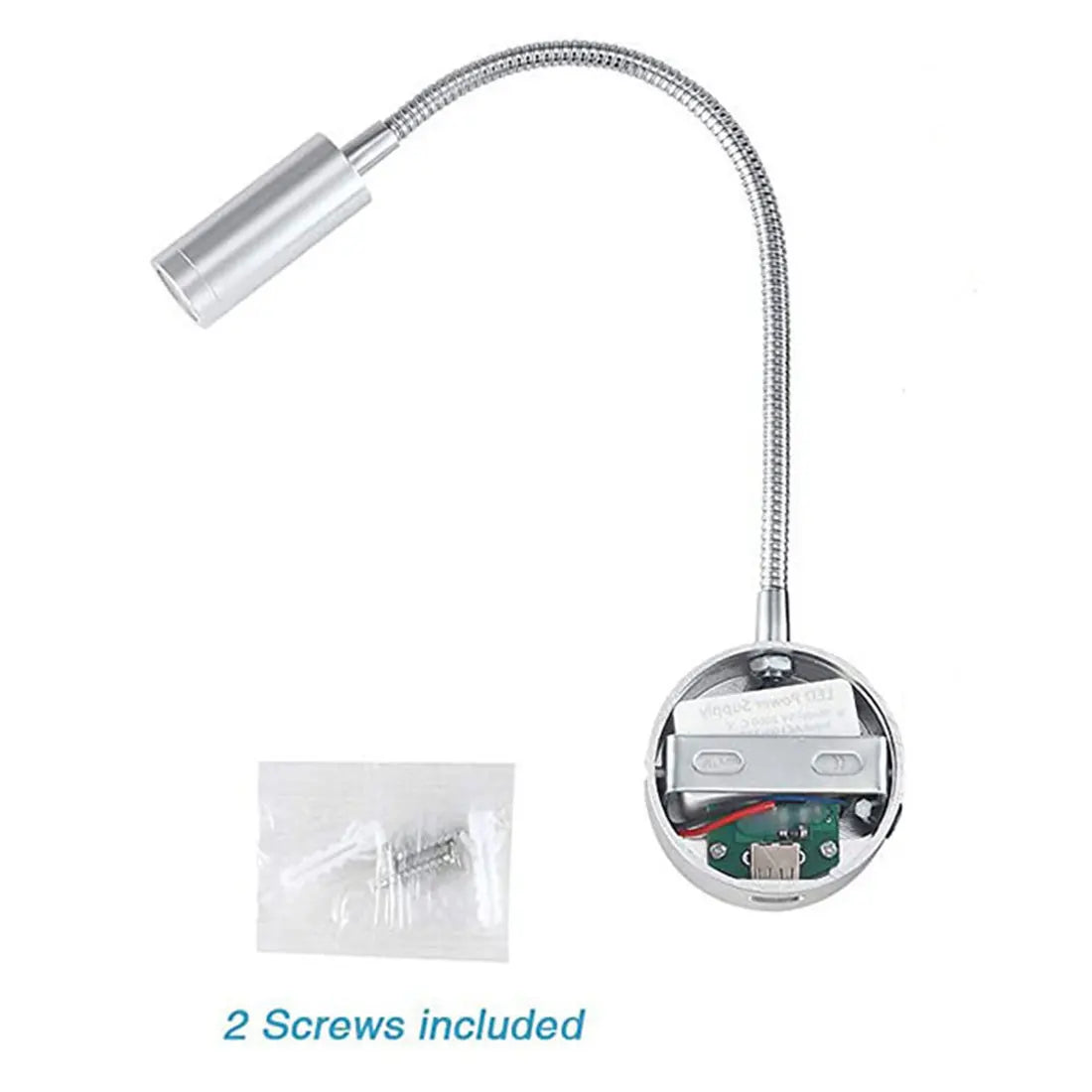 Luminária de Parede Arandela Alumínio Flexível com Interruptor e USB