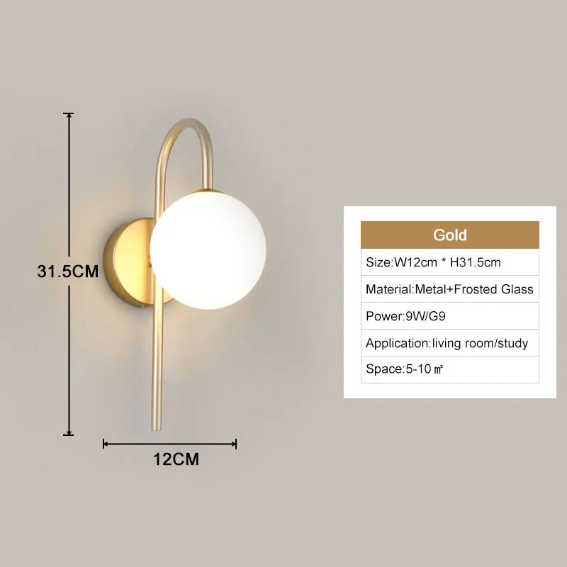 Luminária de Parede Arandela LED Globo