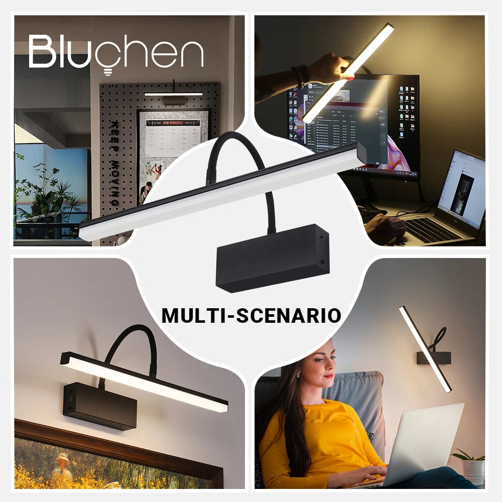 Luminária de Parede LED Moderna Bateria Recarregável