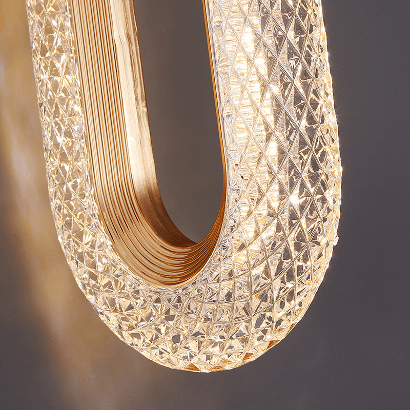 Pendente Toranto Duplo Cristal Oval Acrílico