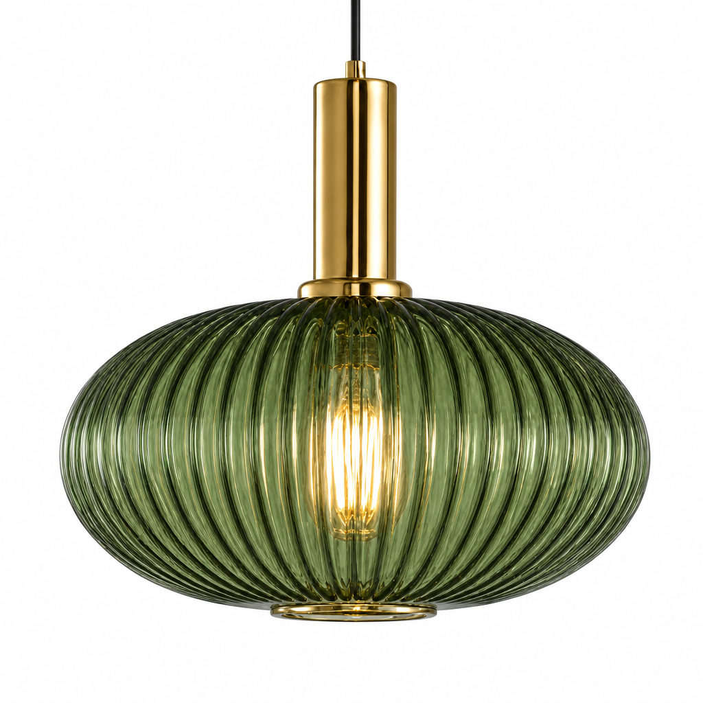 Pendente Vidro Colors 30cm Gold com acabamento dourado