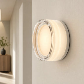 Luminária redonda Cristal instalada em ambiente interno