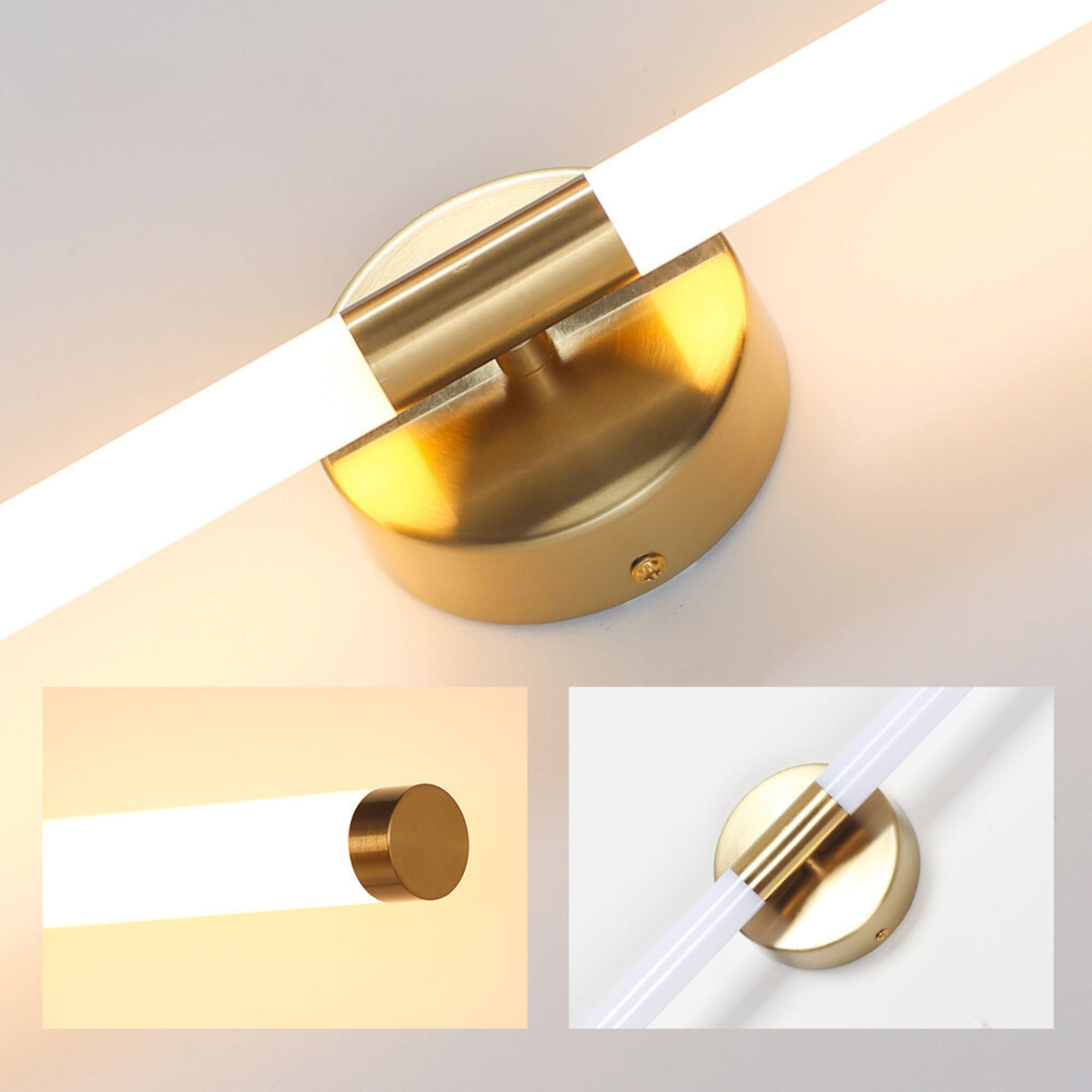 Luminária de Parede Banheiro Espelho Luxy Golden 80cm