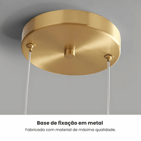 Luminária de Teto Pendente Moderno de Vidro com Led Duna