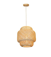 Luminária de Teto Pendente Bambu Rattan Bali