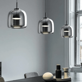 Luminária de Teto Pendente Moderno de Vidro com Led Duna