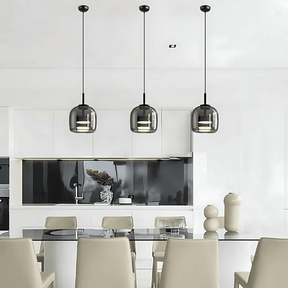 Luminária de Teto Pendente Moderno de Vidro com Led Duna