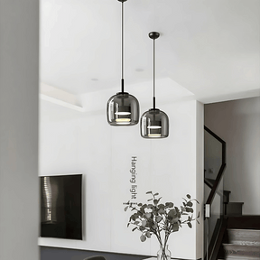 Luminária de Teto Pendente Moderno de Vidro com Led Duna