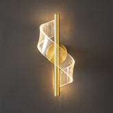 Luminária de Parede Arandela Nordic Espiral Cristal Acrílico