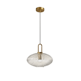 Luminária De Teto Pendente  Vidro Transparente Zafira 30 cm