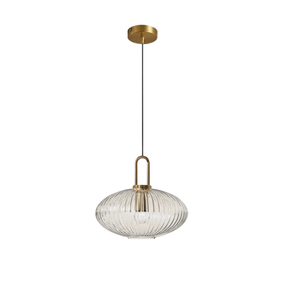 Luminária De Teto Pendente  Vidro Transparente Zafira 30 cm