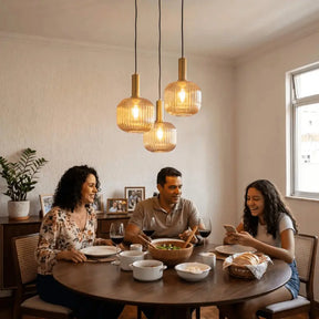 Luminária Pendente Vidro Colorido 20cm Dourado Sala de Jantar Cozinha Âmbar Verde Bivolt