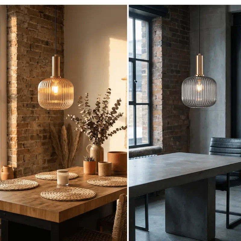 Luminária Pendente Vidro Colorido 20cm Dourado Sala de Jantar Cozinha Âmbar Verde Bivolt